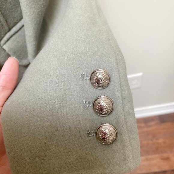 NWT Women’s Wool Blazer Jacket Double Breasted Military Style Coat - Picture 3 of 7